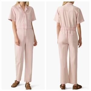 Faherty Blythe Cotton Pink Jumpsuit Coveralls Women's Size Medium